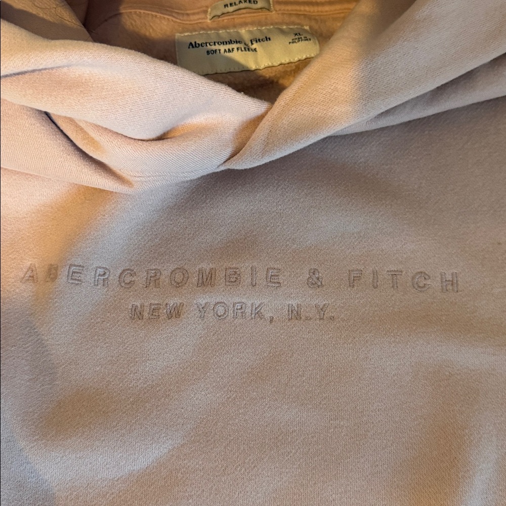 Abercrombie & Fitch Soft Pink Fleece Hoodie - Picture 3 of 3
